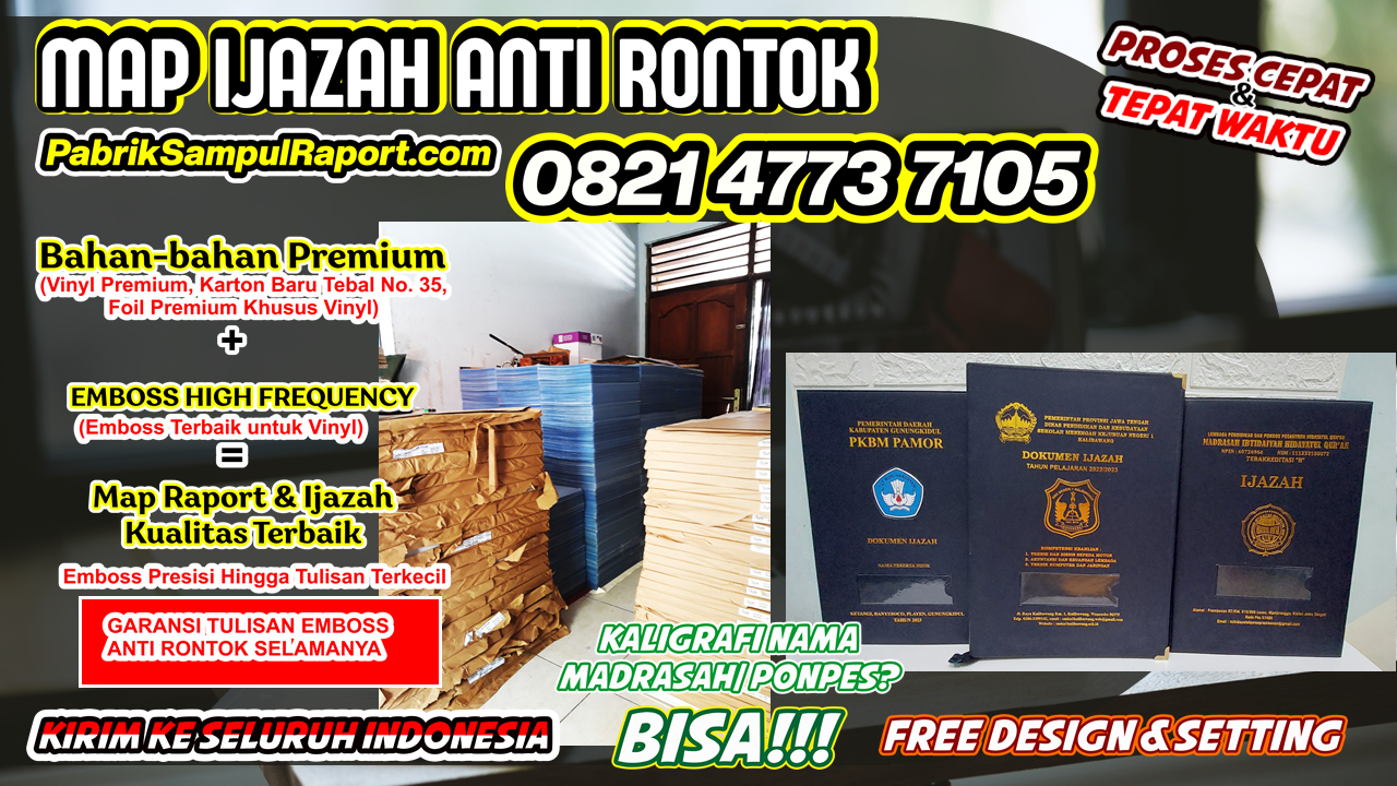 Cetak Sampul Raport Map Ijazah di Aceh Barat