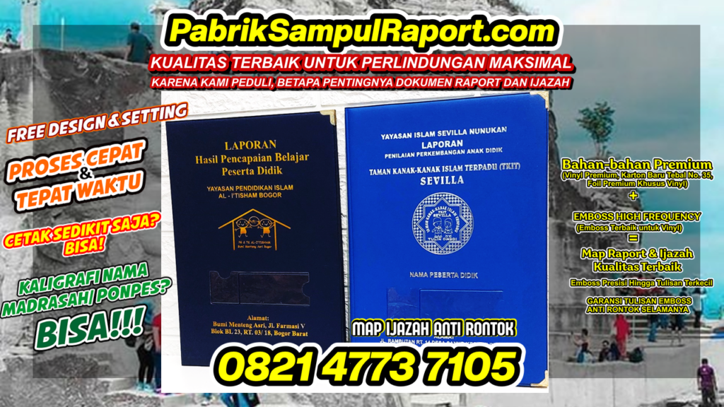 0821-4773-7105 Pesan Sampul Raport Map Ijazah Amuntai Utara
